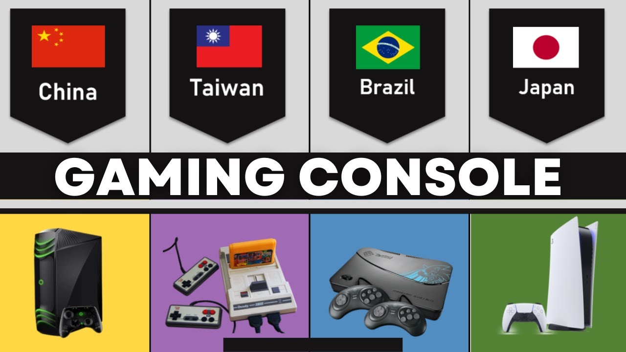 Gaming Console From Different Countries Comparison HD