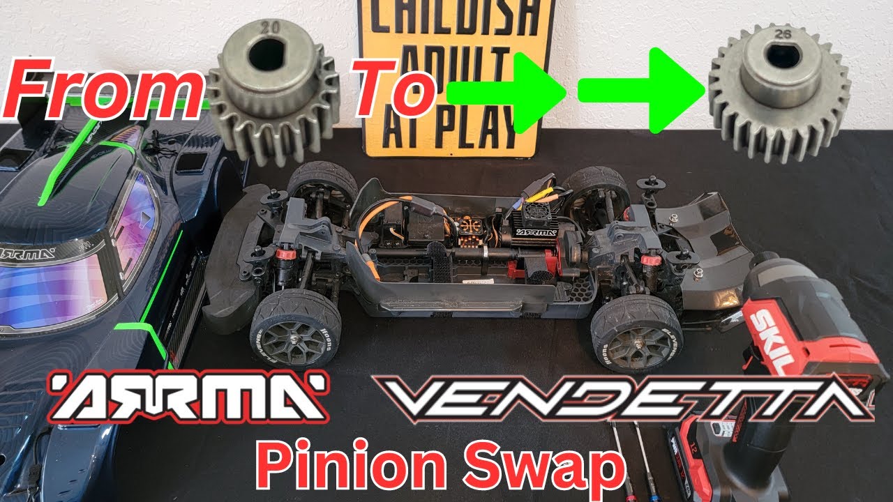 Pinion Gear Swap Tutorial for Your Arra Vendetta #arrma #tutorial  #rc