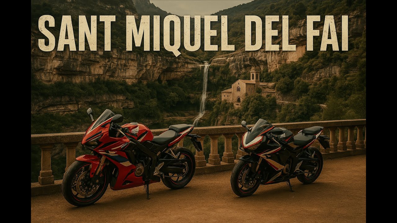 Sant Miquel del Fai | Nuestra ruta favorita… y el susto que casi lo arruina todo 🏍️💥