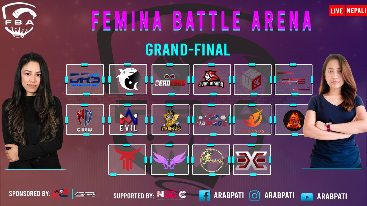 GRAND FINALE || FEMINA BATTLE ARENA || ARABPATI ESPORTS