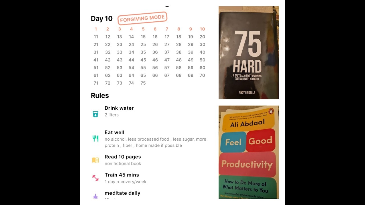 75 Soft ( Variation on 75 hard) Day 10