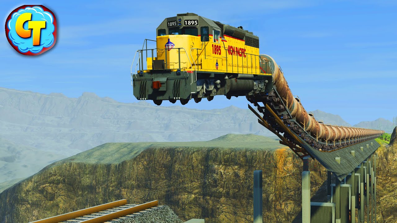Freight Trains High-Speed Smooth Accidents Derailments ✅ BEAMNG Stream
