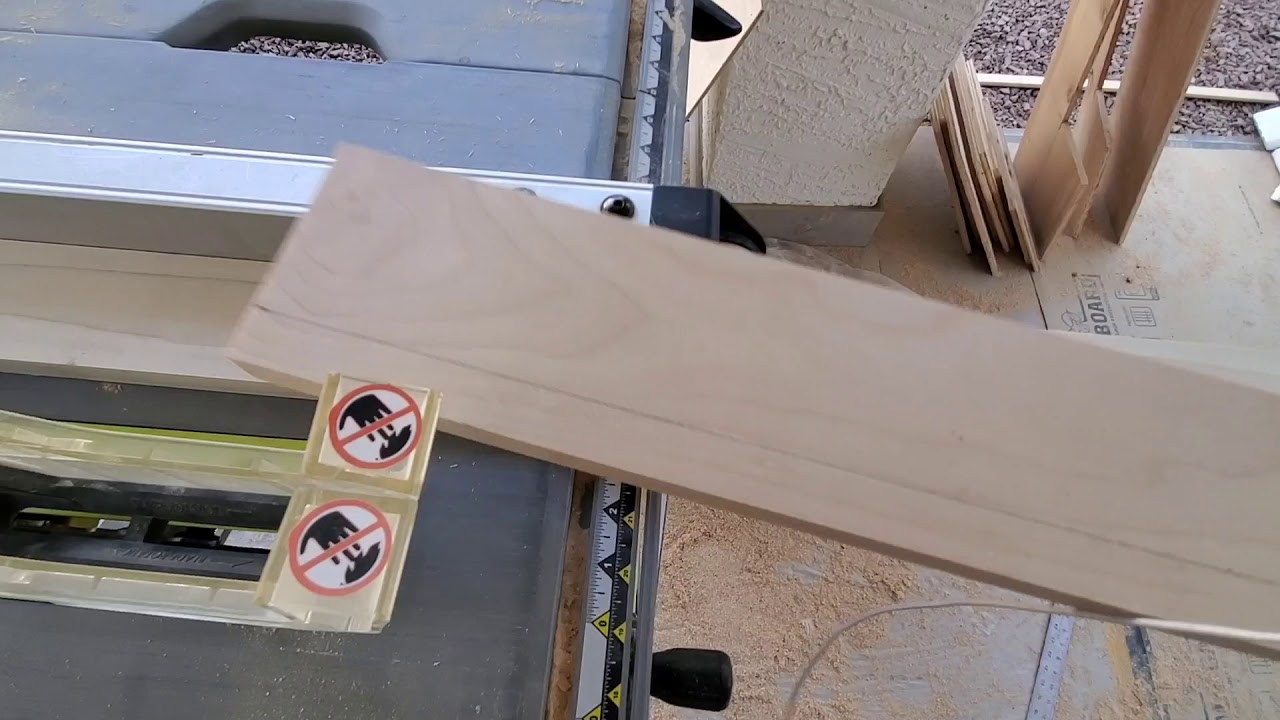 How to cut a taper angle on a table saw without a jig