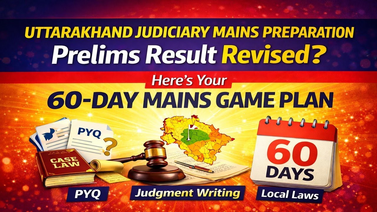 Master Plan to Crack Uttarakhand Judiciary Mains 2025 | Strategy, Timeline & Smart Preparation