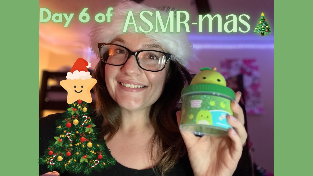 ASMR~ День 6 ASMR-маса🎄~ Играем со слаймом и чатом🫶🏻