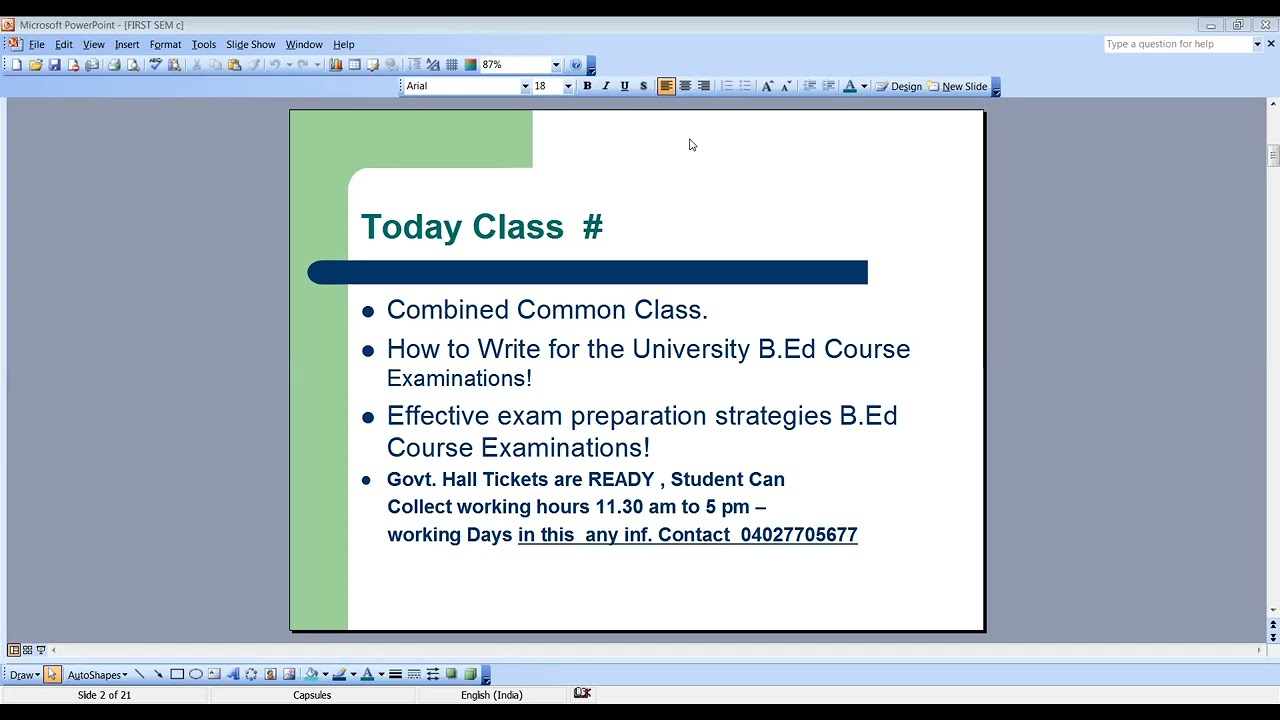 * How to prepare and write the B.Ed course examinations effectively -vijethacollege.org
