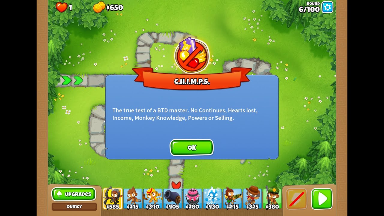 [Bloons TD 6+] Monkey Meadow - Hard - Chimps (Primary Only) #btd6 #bloonstd6