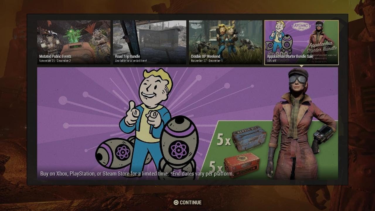 Fallout 76_ Double xp weekend