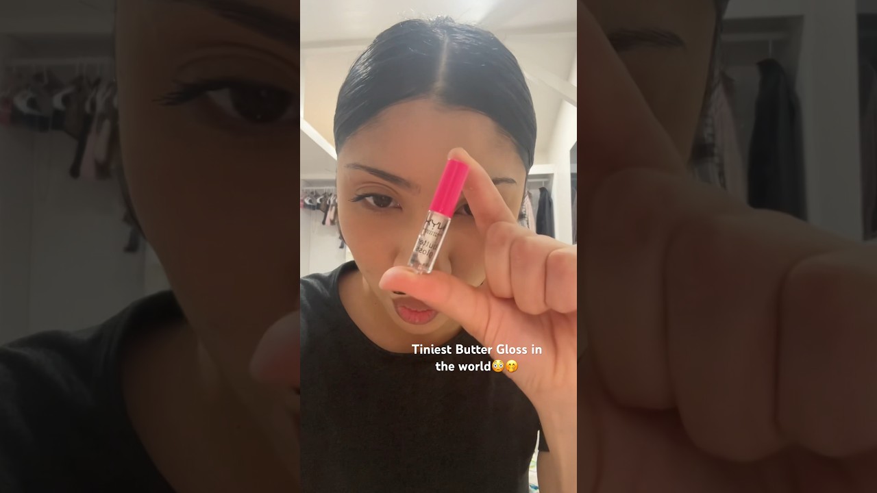 Teeny tiny Nyx butter gloss🥰🤍#makeup#lipgloss#nyx#lips