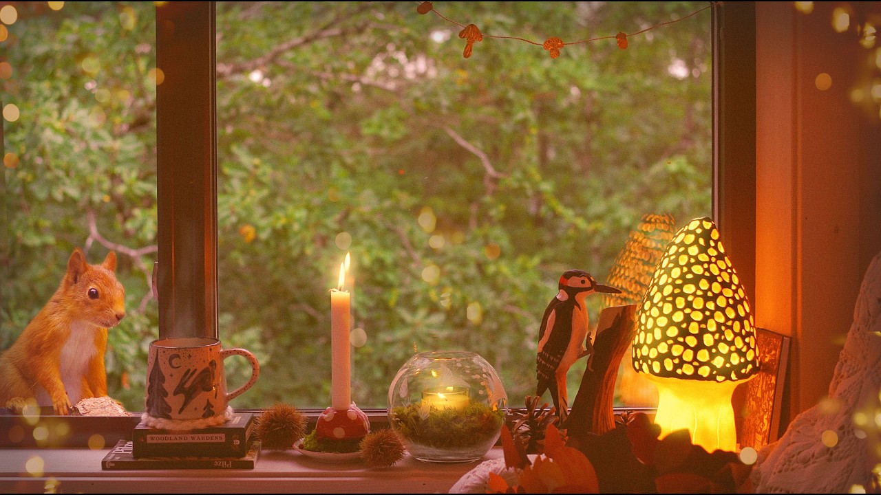 Autumn's Quiet Arrival at the Cabin - Forest Visitors, Cozy Baking, Decorating and Making Art