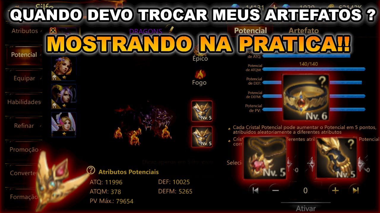 QUANDO DEVO TROCAR OS ARTEFATOS DO PET/SYLPH, MOSTRANDO NA PRATICA WARTUNE ULTRA !!