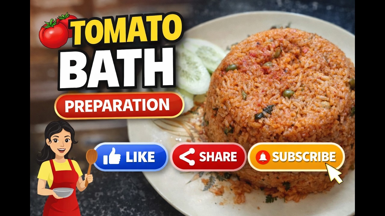 South Indian Tomato Bath Recipe 🍅 | Easy & Flavorful Karnataka Style