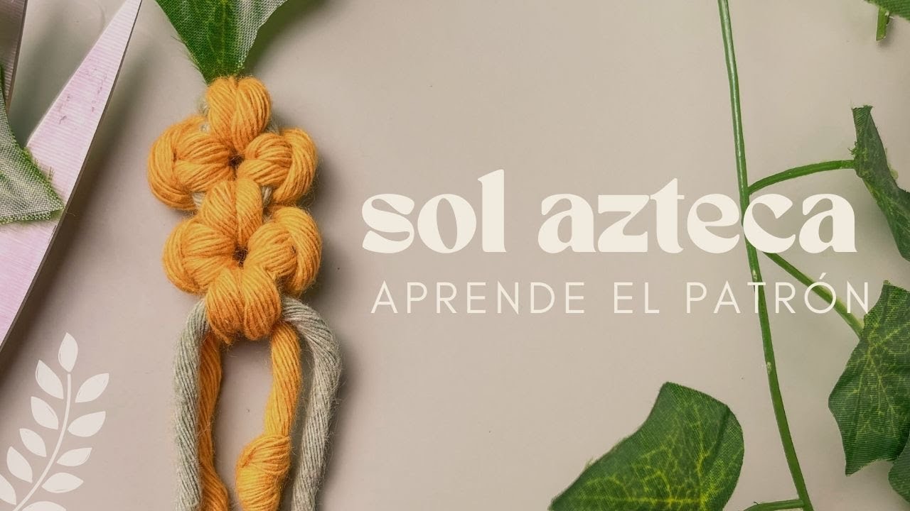 ☀ Patrón de macramé | trenza de macramé | Sol azteca macramé pattern aztec knot