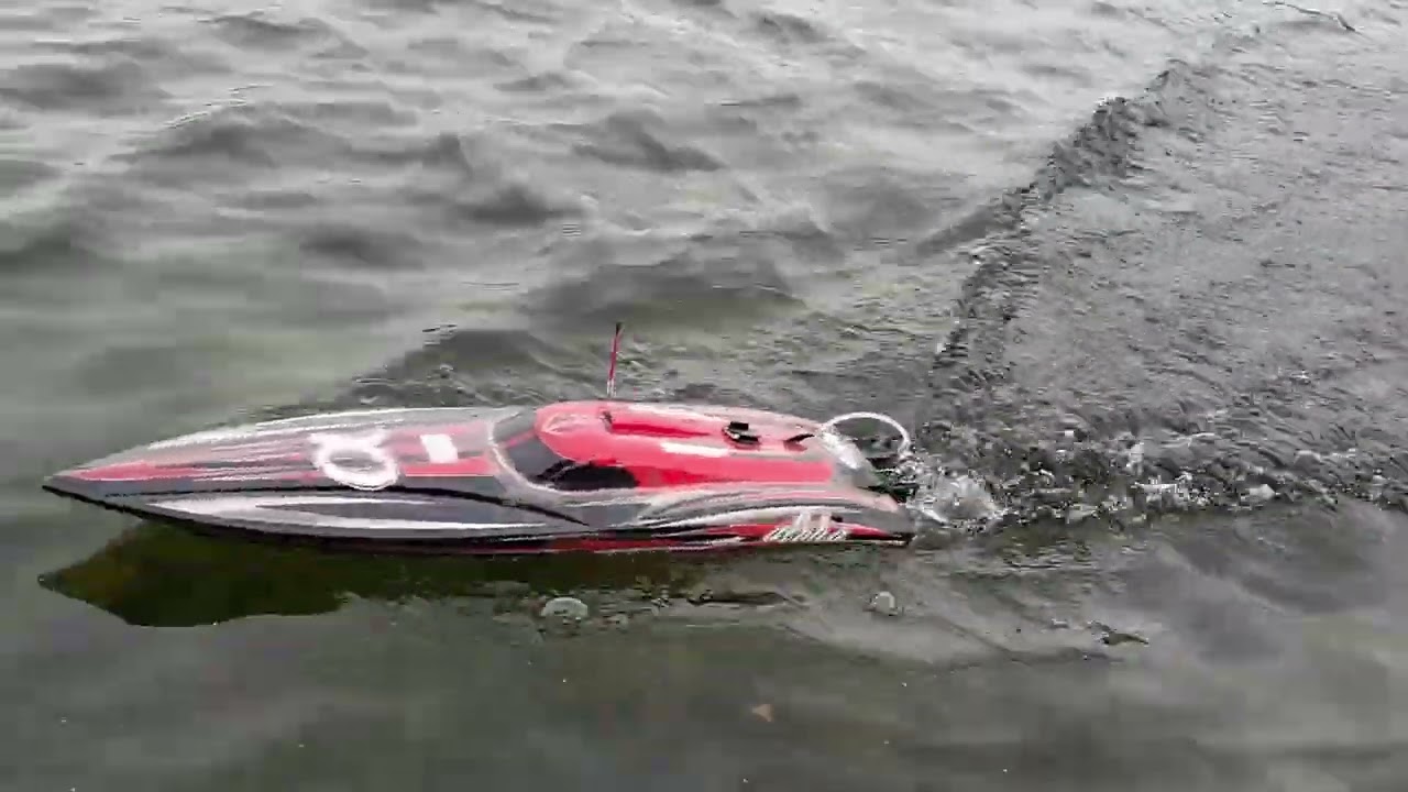 8s Amewi Alpha flame Rc Mono Rennboot 119,4 km/h umgebaut von 6s, Motor ins Heck gebaut