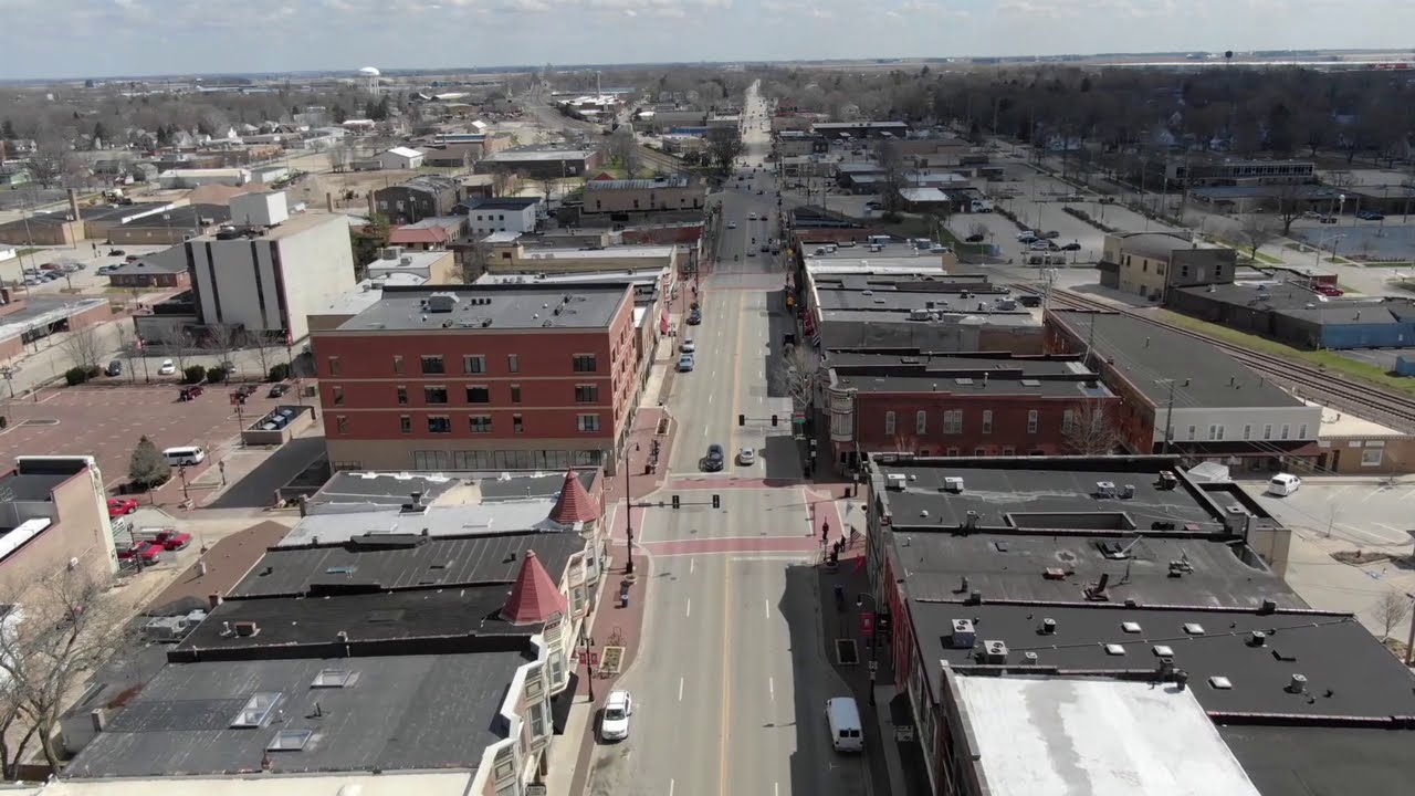 DeKalb, Illinois as seen from the air