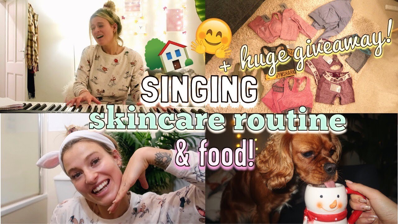 SINGING FESTIVE SONGS, SKINCARE ROUTINE & COOKING HEALTHY FOOD! | EVENING ROUTINE VLOG