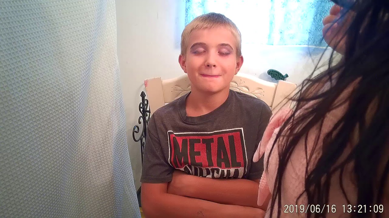 DOING MY NEPHEWS MAKEUP!!!