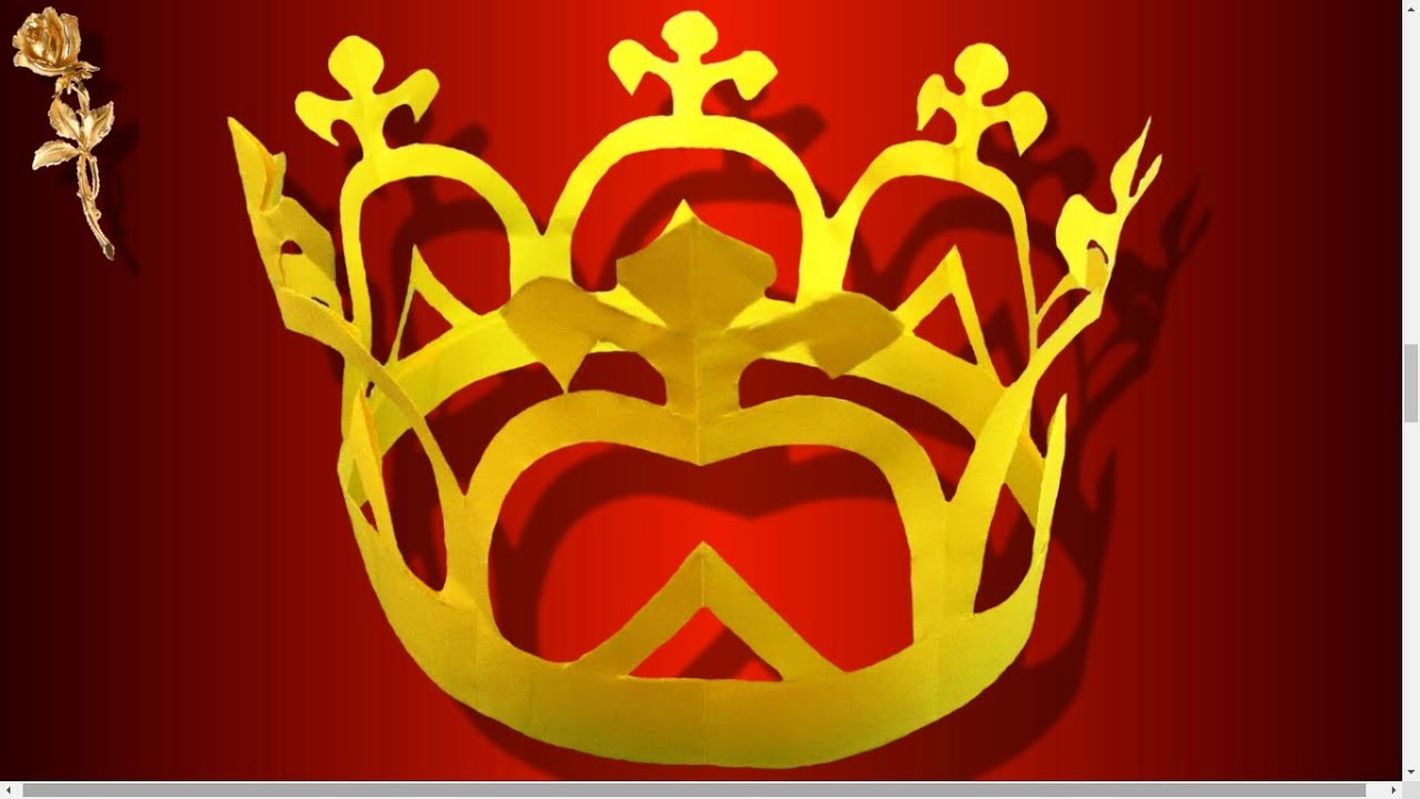 👑 ⚜ Couronne découpée en papier 🤴👸