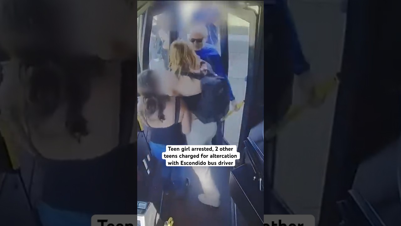 Teenage girl arrested for altercation with Escondido bus driver, 2 other teens charged & released