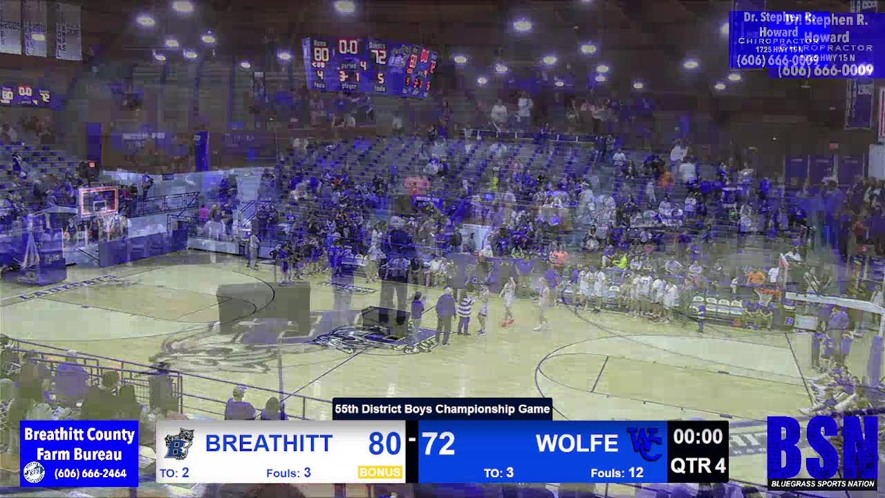 55th District Boys Championship - Breathitt County v. Wolfe County - 02-29-24