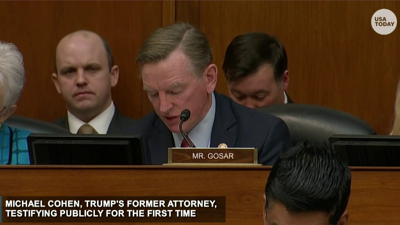 Watch Rep. Paul Gosar question Michael Cohen: 
