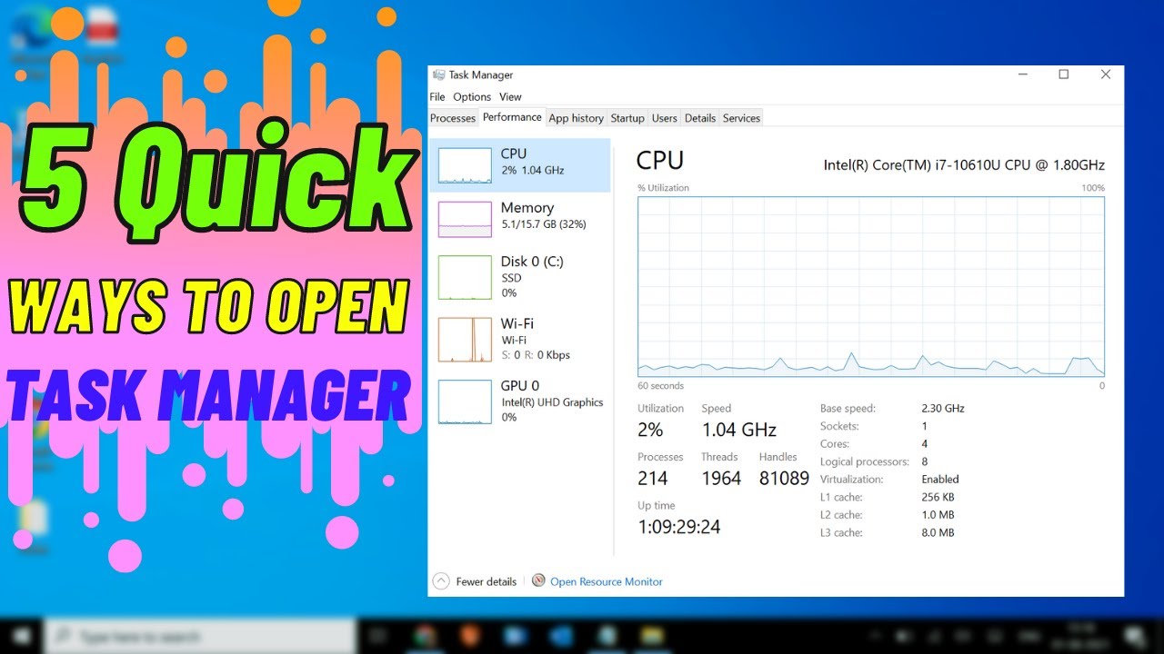5 быстрых способов открыть Диспетчер задач в Windows 10/Windows 11