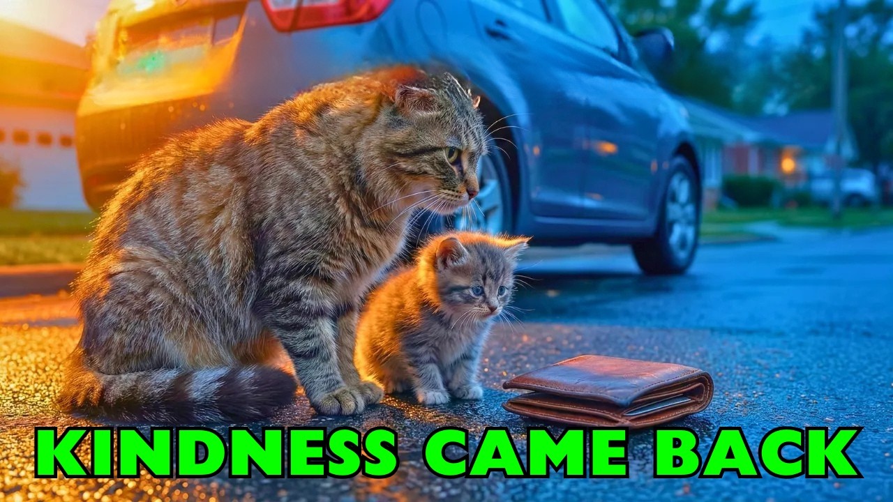 ♻️ From Kindness to Reward Mama Cat & Kitten Return Panda’s Lost Wallet 💖🚗✨