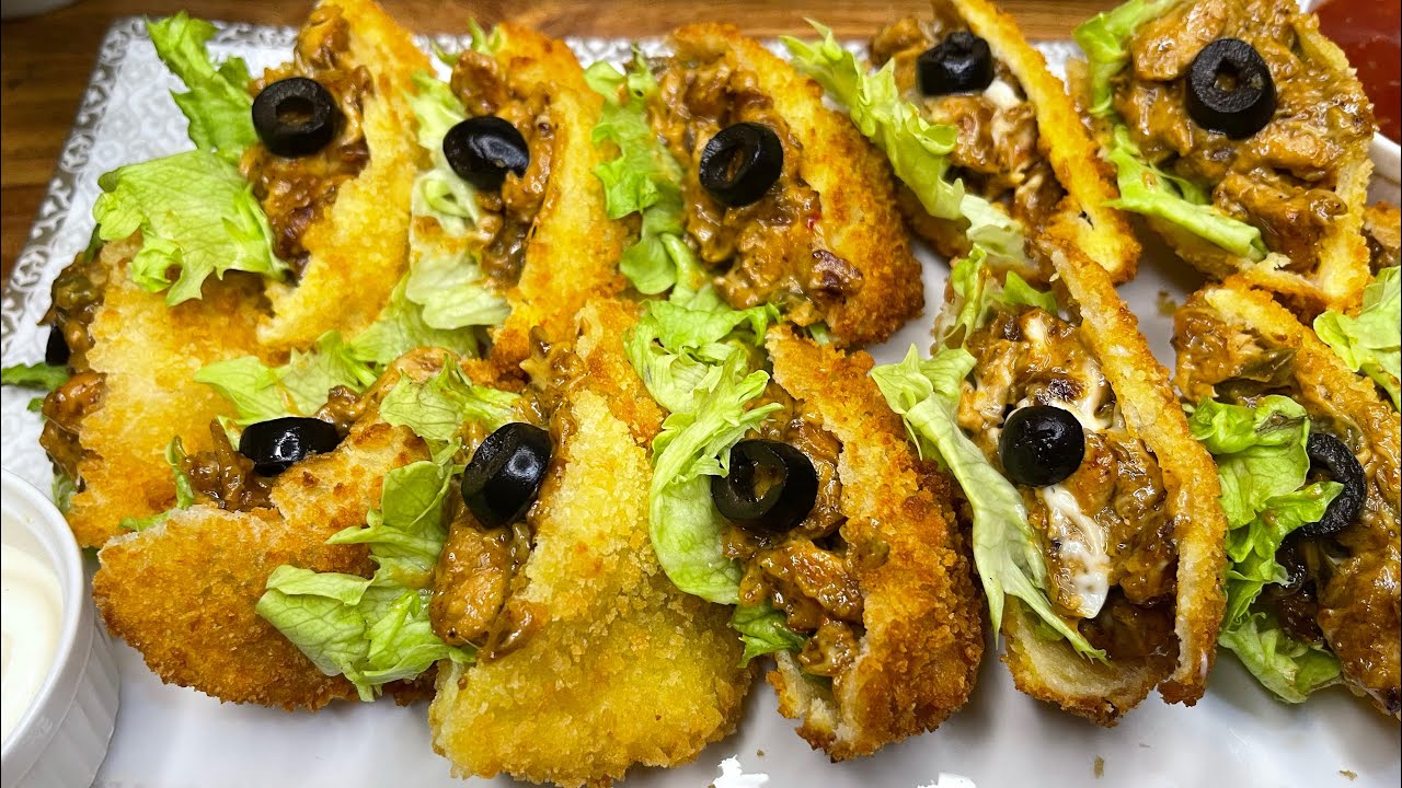 Crispy Cheesy Chicken Bread Pockets | Easy & Quick Snack Recipe