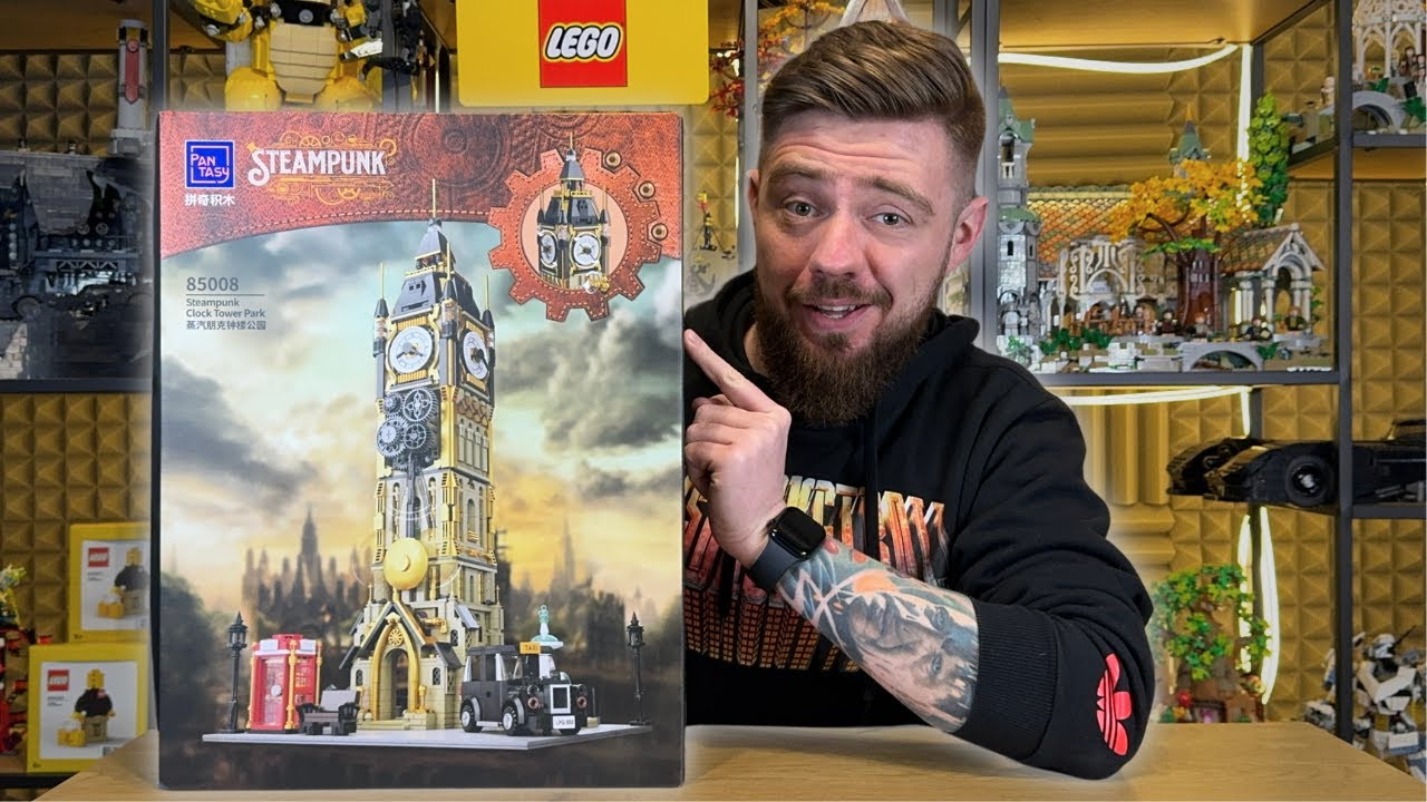 STEAMPUNKOWA WIEŻA ZEGAROWA Z KLOCKÓW ⏱️