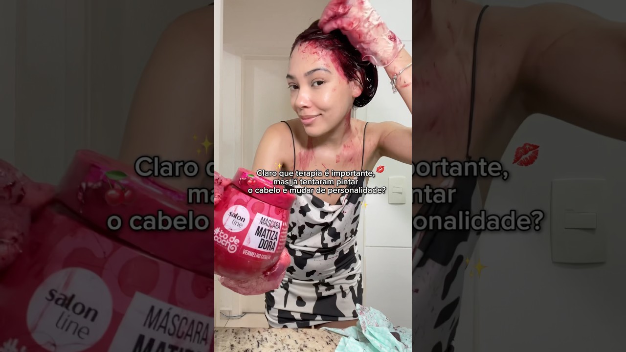 Cabelo Vermelho Cereja retocado🍒✨💋
