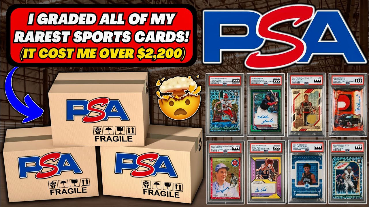*PSA GRADED MY RAREST SPORTS CARDS!🤯 INSANE GRADES + THEY DAMAGED ONE OF MY CARDS...💥