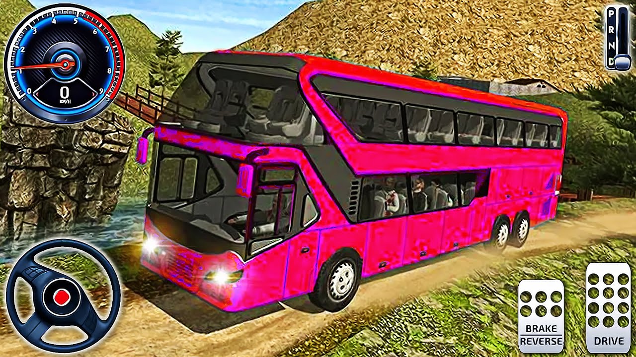 Uphill Offroad Bus Driving Game 3D - Mountain Coach Bus Driver Sim | Android Gameplay