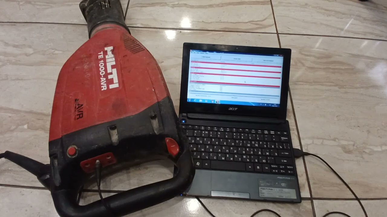 HILTI TE 1000 Горит красная лампочка.                 Сброс наработки часов HILTI