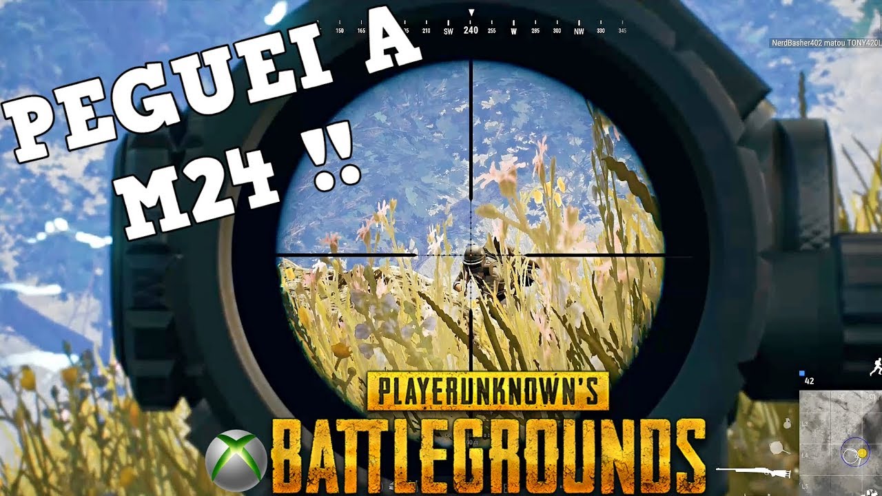 PUBG XBOX ONE   PEGUEI A M24 E OLHA NO QUE DEU !! KKKK GAMEPLAY XBOX ONE X  SOLO