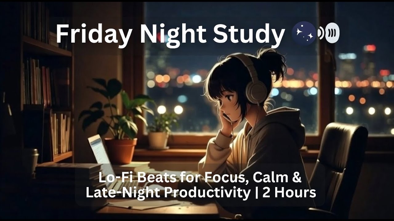 Friday Night Study 🌙🎧 | Lo-Fi Beats for Focus, Calm & Late-Night Productivity | 2 Hours