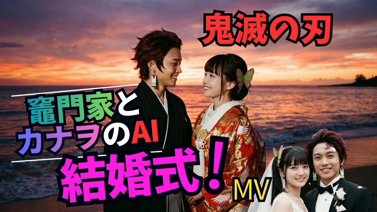 『鬼滅の刃』炭治郎とカナヲのAI結婚式MV完全版