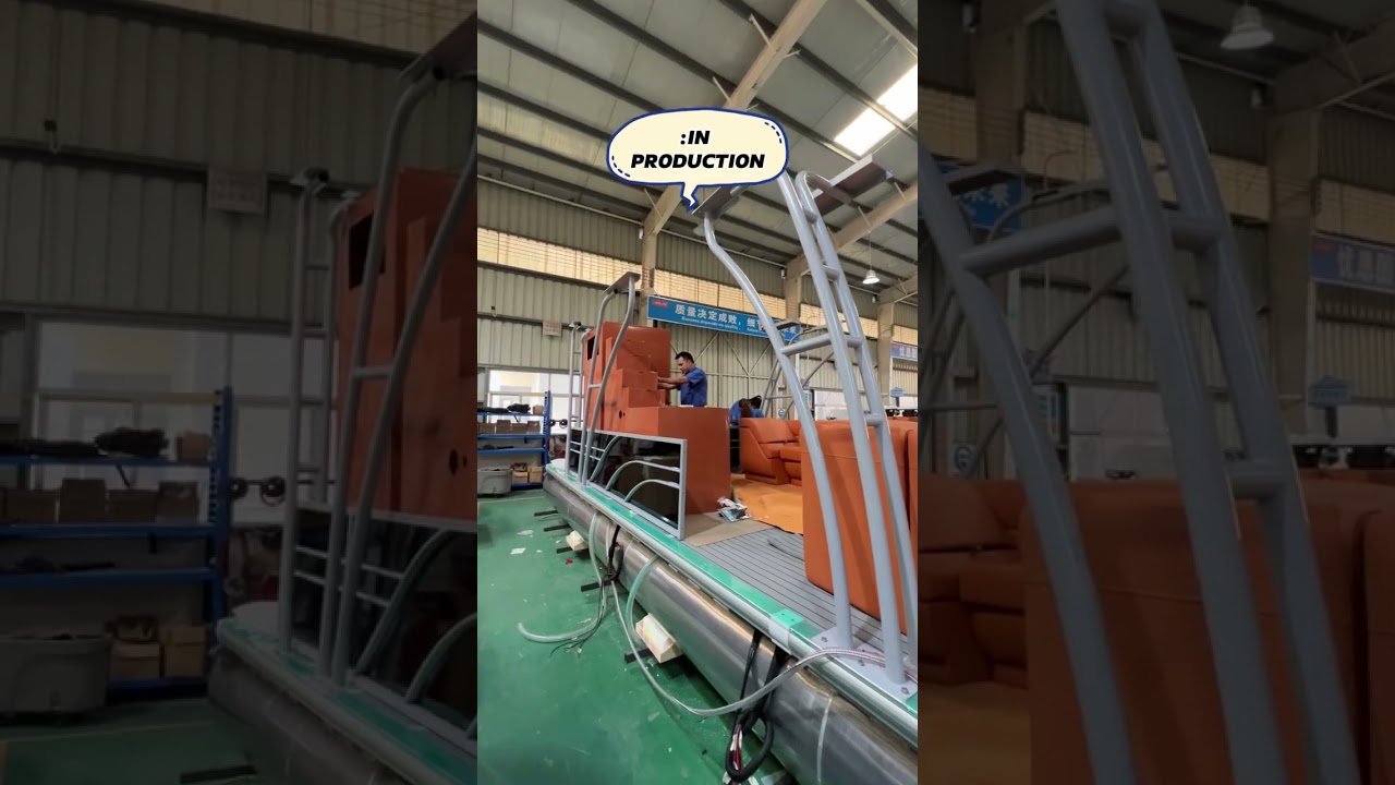 double-deck pontoon boat