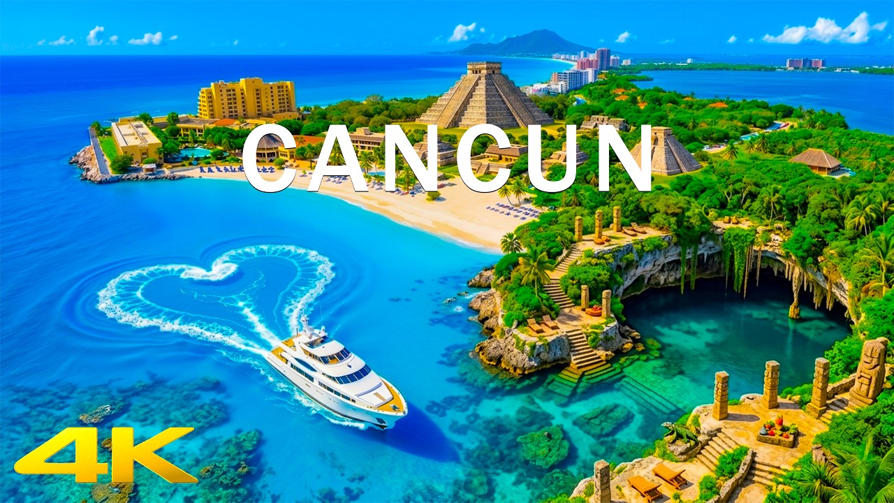 Cancún Mexico 4K 🇲🇽 Amazing Beaches & Caribbean Sea Views - Deep House Chill