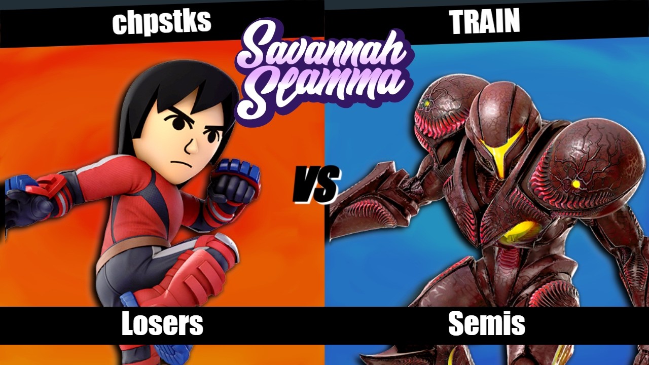 Savannah Slamma 133 LOSERS SEMIS - chpstks (Mii Brawler) vs. TRAIN (Dark Samus)