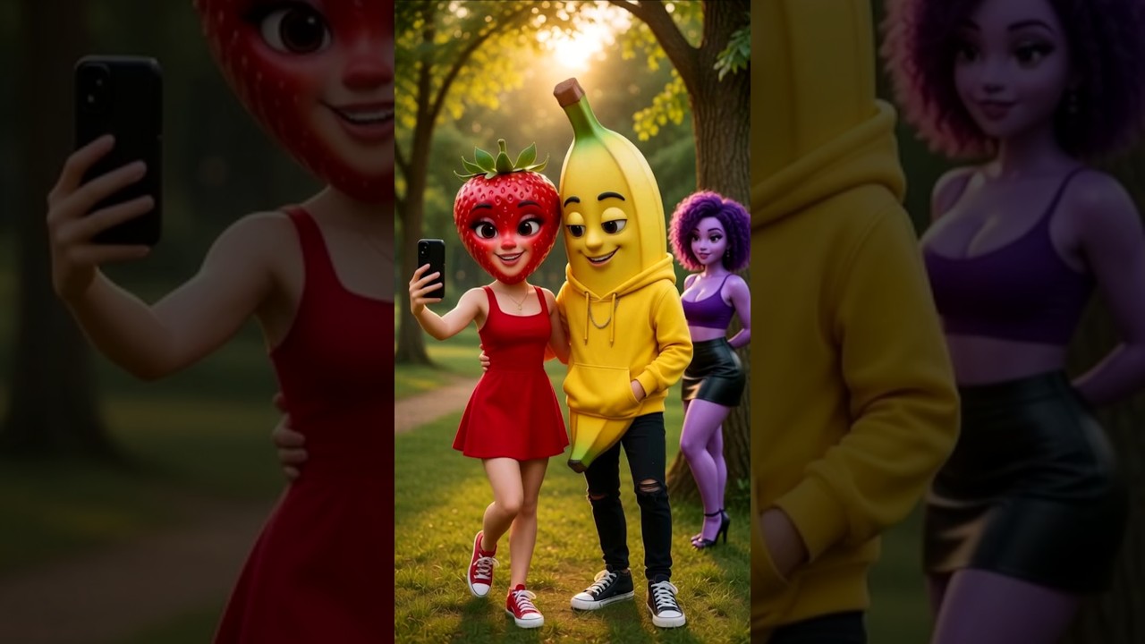 Banana Cheats 😭 #ai #aivideo #funny #strawberry #babana #story