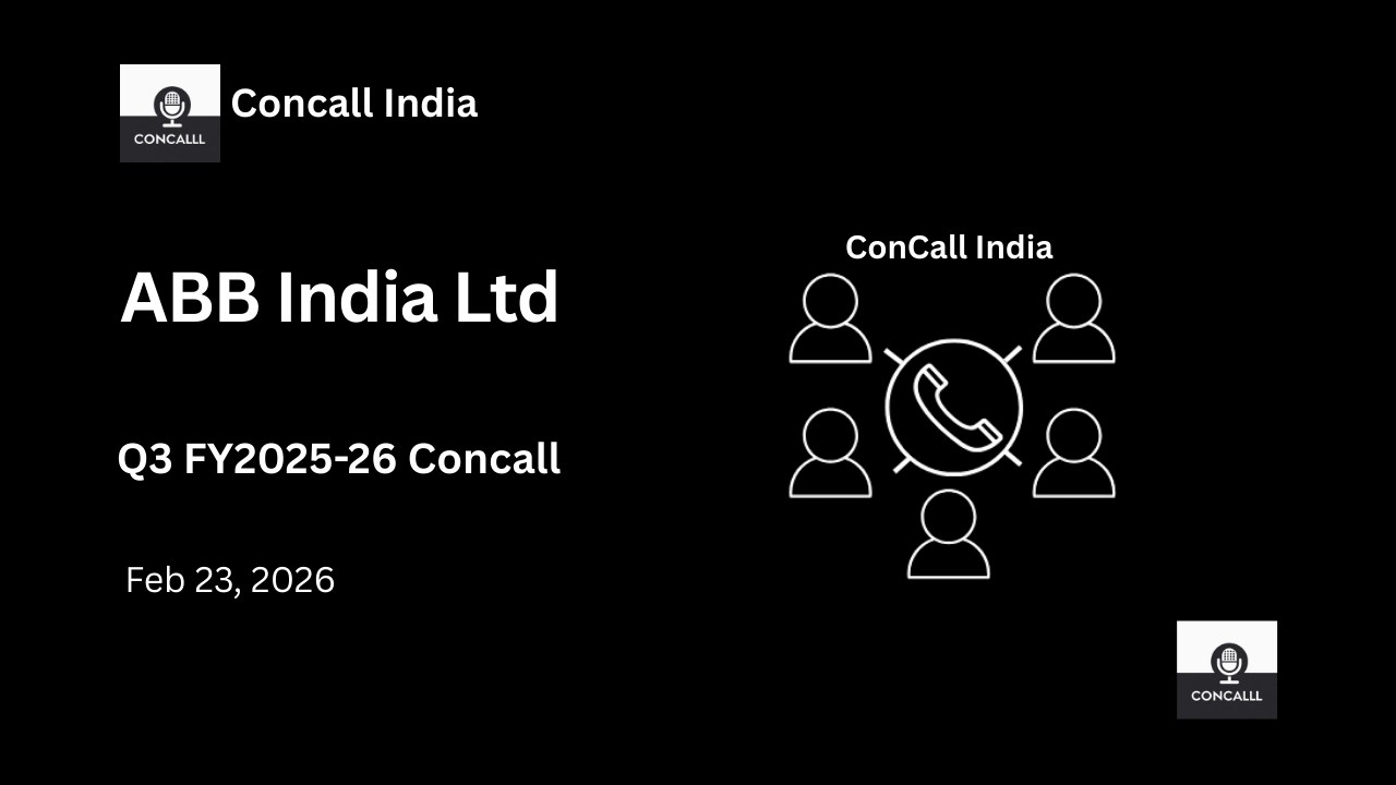 ABB India Ltd Q3 FY2025-26 Concall