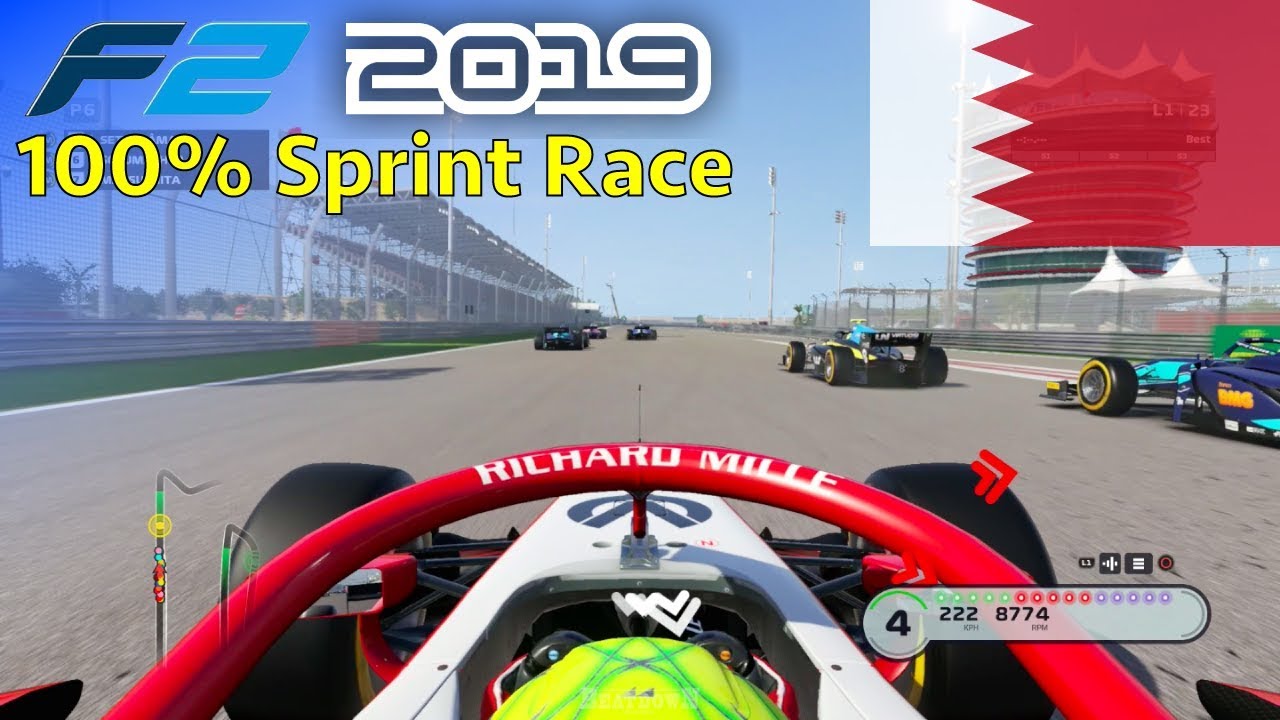 F1 2019 - Let's Make Schumacher F2 Champion #2: 100% Sprint Race Bahrain