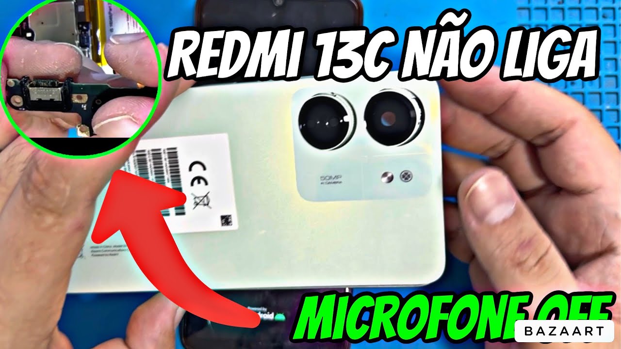Xiaomi Redmi 13C fica reiniciando na logo e não funciona microfone quando liga | Como Reparar