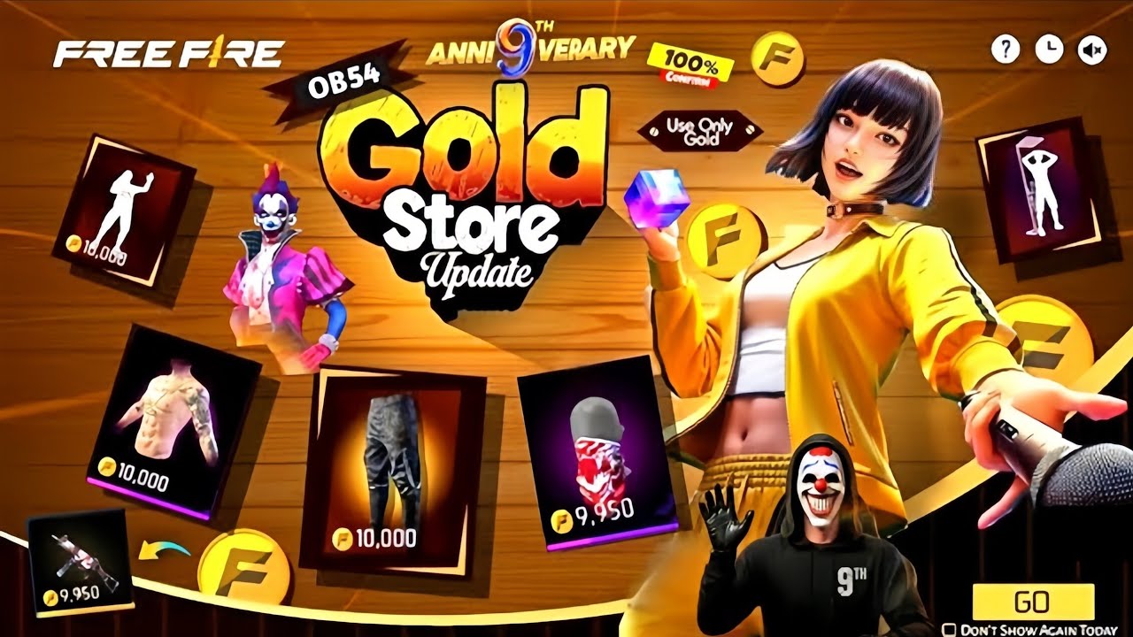 9th Anniversary Gold Store Update 🤯 OB54 Gold Store New Bundles 2026 | Gold Store Update Free Fire