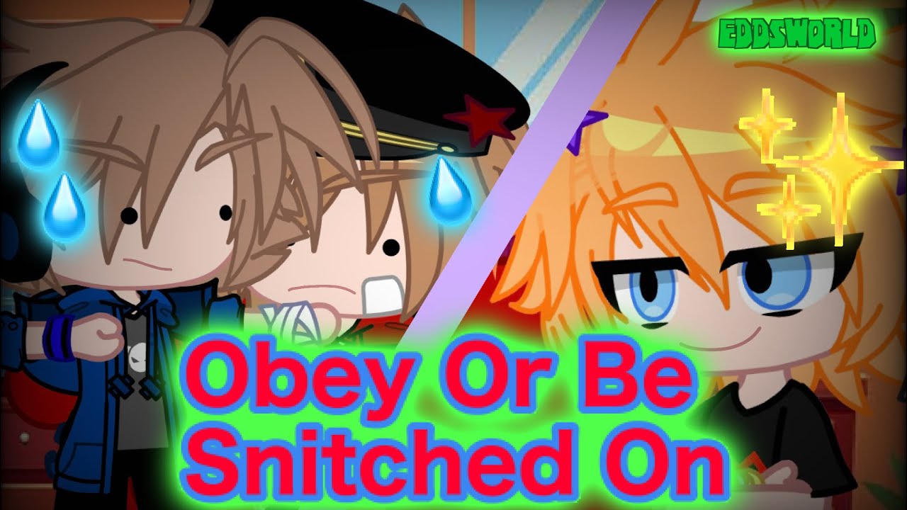 || Gacha x Eddsworld || Obey Or Be Snitched On || Main Stars Ft. Tom and Tord ❤️💙💚💜✨✨||