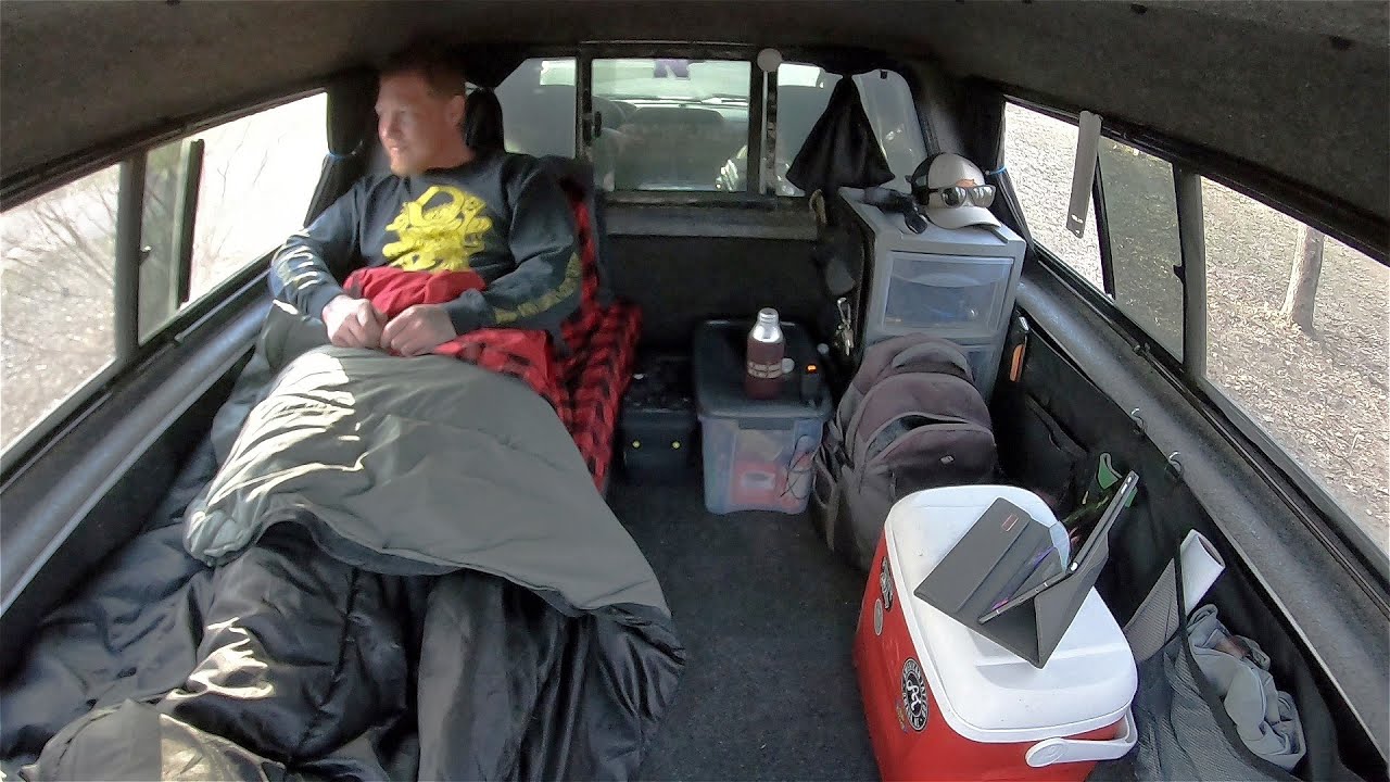 Solo Overnight Truck Camping in High Winds