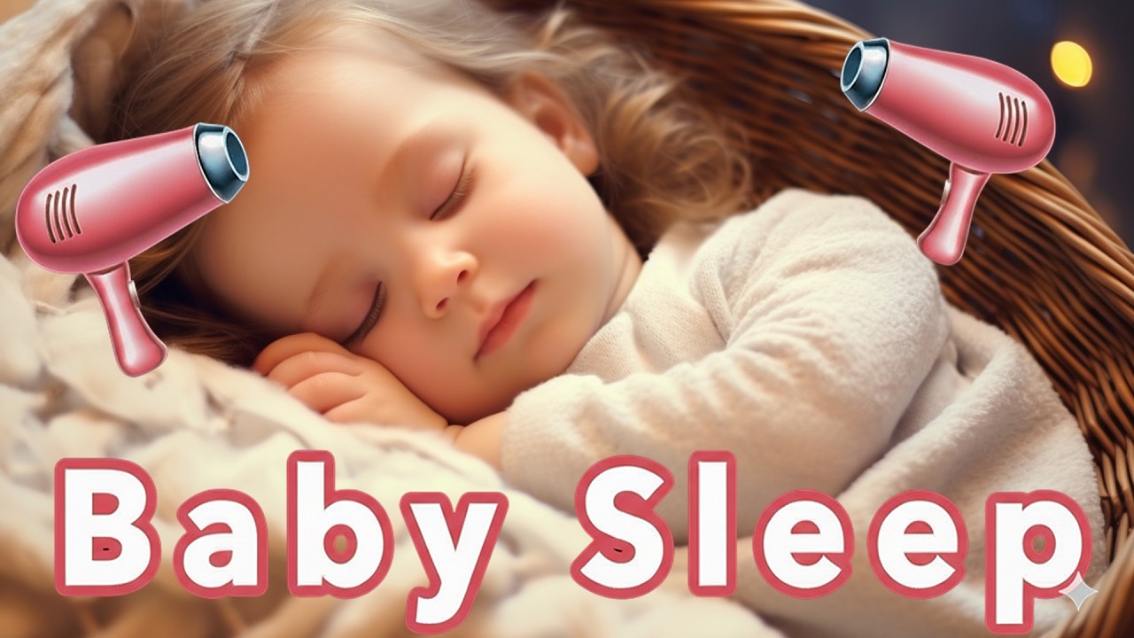 10 Hours Haarfön Sound für Babyschlaf | Baby Fön Einschlafhilfe / Hair Dryer Noise