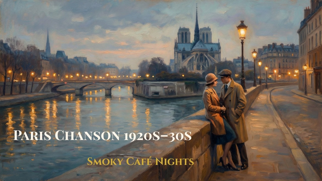 French Chanson/Jazz 1930s Paris 🇫🇷 Smoky Café Nights, Rainy Streets & Deep Duets