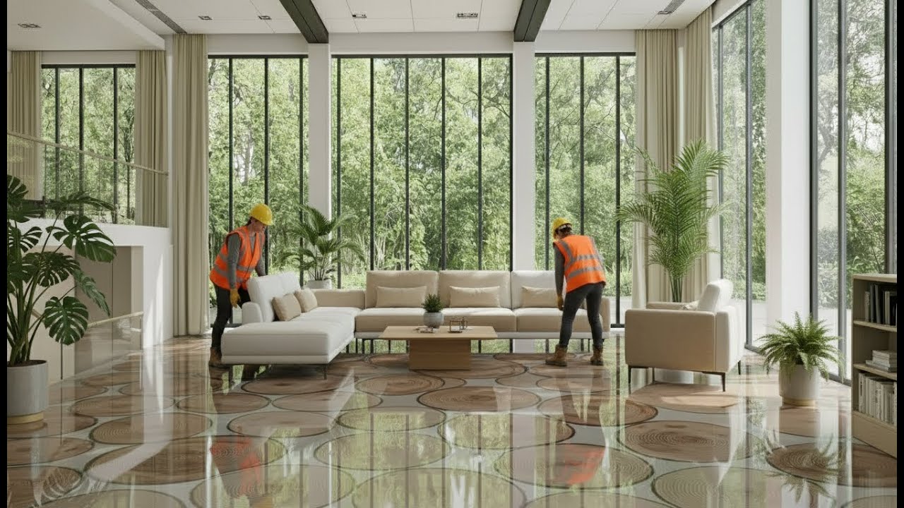 Top 3 gentle, nature-inspired epoxy floor designs for your room