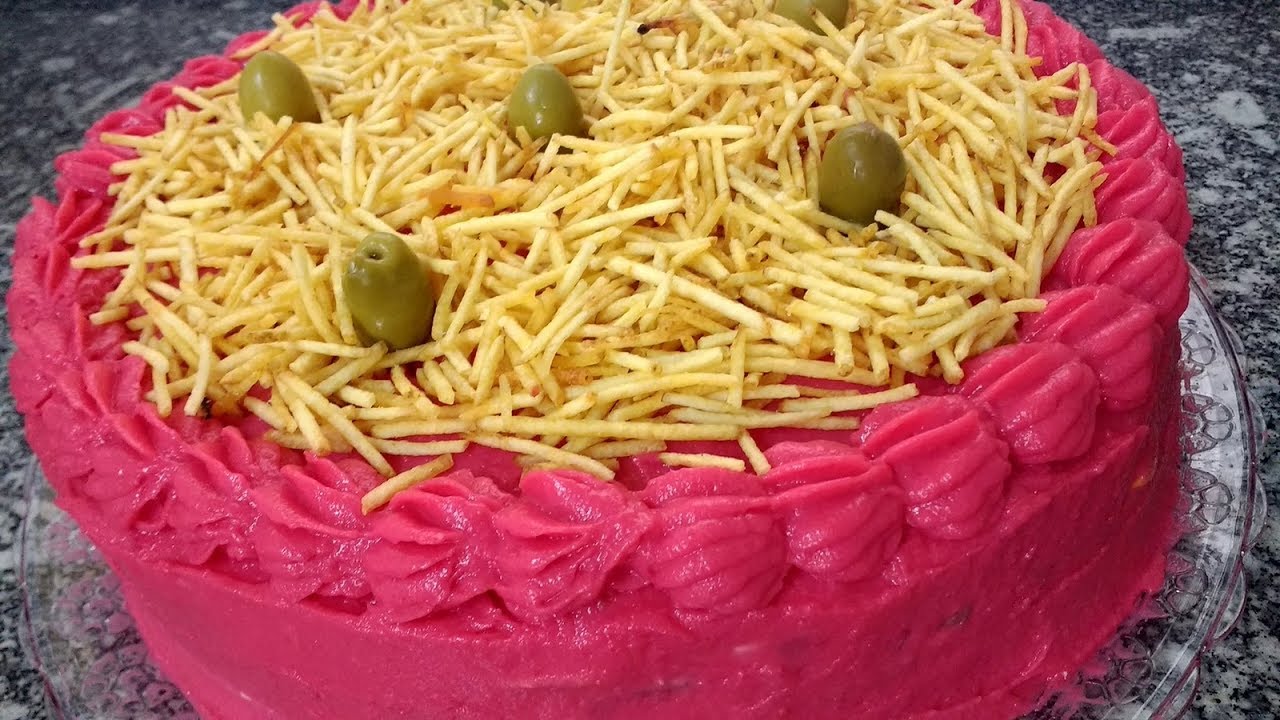 BOLO SALGADO DECORADO (TORTA FRIA)DE PÃO DE FORMA PARA FESTAS